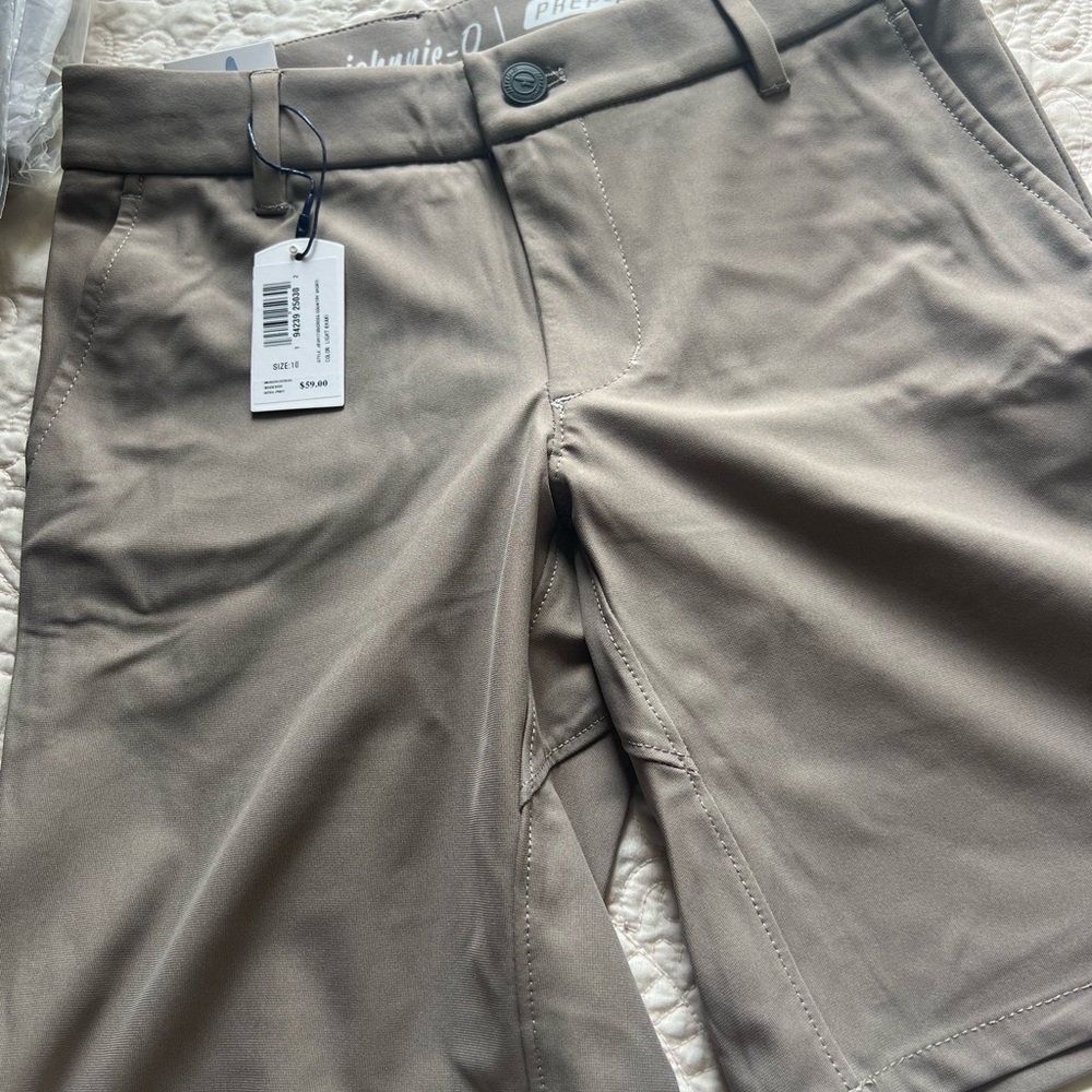 johnnie-O Tan Kids Shorts